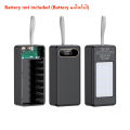 21PCS 18650 Battery Box DIY Mobile Power Case Solderless 22.5W Fast Charging DC/USB/Type-C Output With LED Light (ESS Gadgets). 