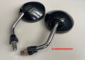 (Preorder)Mirror, round shape, SPORT RX-S, carbon, Kevlar, plated legs, 12 MM thread, short legs, small mirror, YAMAHA thread. 