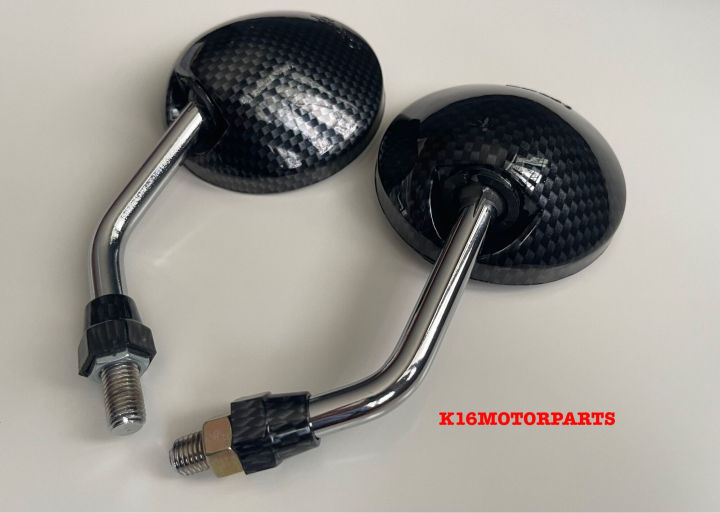 (Preorder)Mirror,%20round%20shape,%20SPORT%20RX-S,%20carbon,%20Kevlar,%20plated%20legs,%2012%20MM%20thread,%20short%20legs,%20small%20mirror,%20YAMAHA%20thread%20-%20Image%204