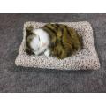 Clover Display Mold Sleeping Cat Design Purifying Air Plastic CartoonSimulation Animal Model for Car Kitten Models Home Decoration Toy(အနံ့စုပ်ကြောင်ရုပ်လေး). 