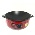 (Preorder) Imarflex 1-layer electric pan, Teflon coating, glass lid, 3 liters, model IP-134 လျှပ်စစ်ဒယ်နီအိုး. 