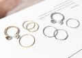Pearl Rhinestone Open Ring and Simple Ring Set ( 4 pcs ) / Adjustable Ring / Korea Ring. 