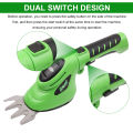 2-in-1 Multifunctional Lawn Mower 3.6V Cordless Hedge Machine Electric Mower Rechargeable Pruner Rotatable Grass Shear Hedge Trimmer Low Power Prompt Function US Plug 110V. 