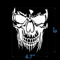 Cool Skull, Heavy Metal - Laptop, Wall, Car Sticker Decal - HMC008-White. 