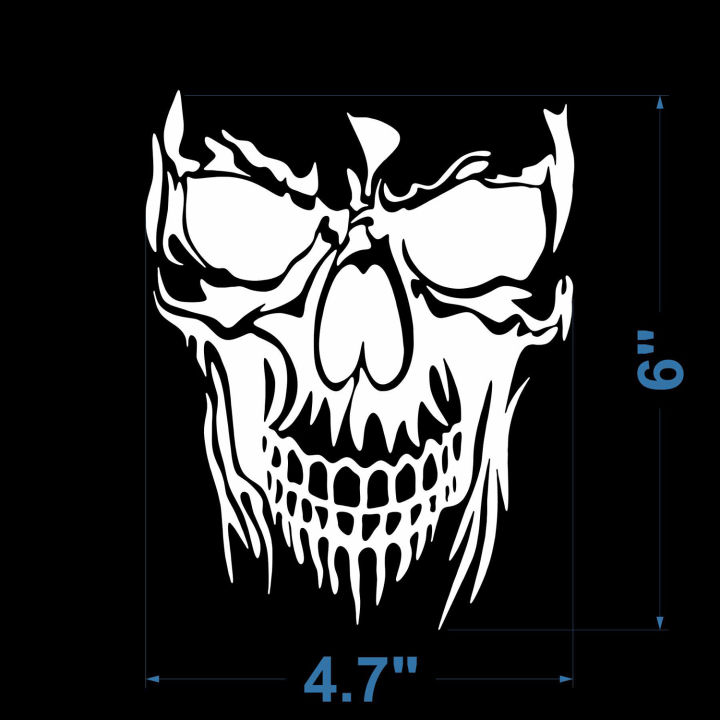 Cool%20Skull,%20Heavy%20Metal%20-%20Laptop,%20Wall,%20Car%20Sticker%20Decal%20-%20HMC008-White%20-%20Image%204