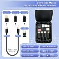 Multi-Functional Compact Cable Card with 22" USB-C Cable & USB-A/Micro-USB/Light/OTG USB Adapter Kit Cable Convertor Storage Box for Traveling Phone Pad Charging PC Computer Data Transfer. 