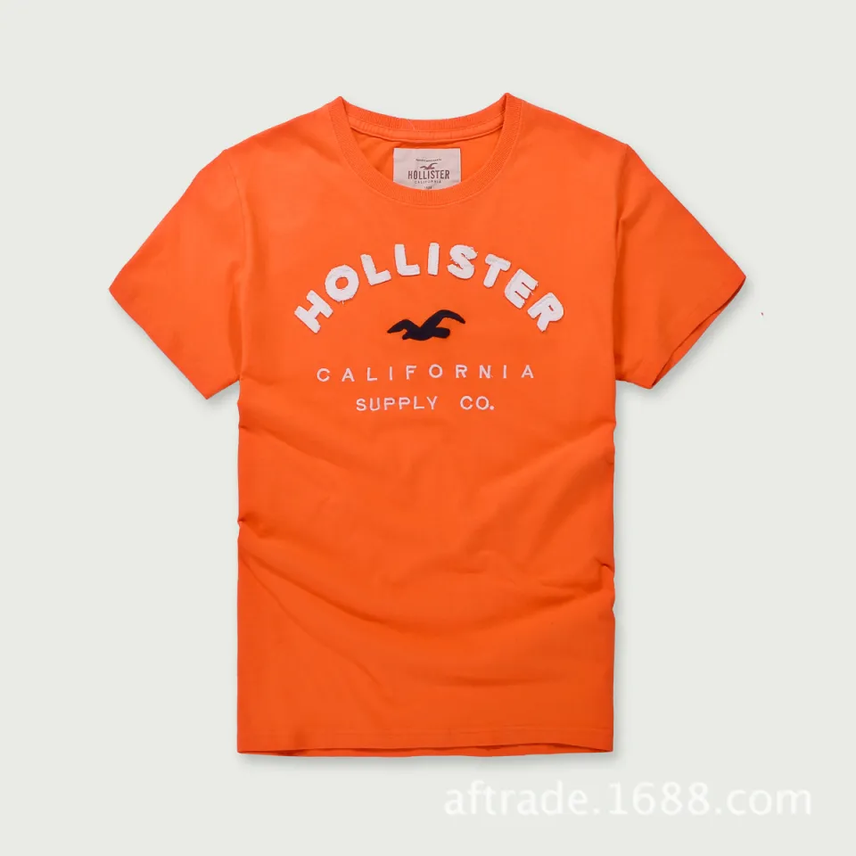 Hollister orange shirt hotsell