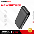 GADGET MAX - New Ray Series 20000mAh Power Bank (2.1A). 