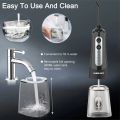 Cordless Water Dental Flosser Teeth Cleaner, INSMART Professional 300ML Tank DIY Mode USB Rechargeable Dental Oral Irrigator for Home and Travel, IPX7 Waterproof 6 Modes Irrigate for Oral Care. 