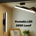 Portable Led Desk Lamp echargeable Reading Light, Magnetic Under Cabinet Lighting, Angle Rotation, Adjustable Color Temperature & Brightness, Touch Control. 