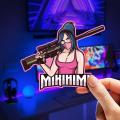 Sniper Girl Gaming Esport Sticker - 5 Pcs Set | Laptop Sticker | Car Sticker | Phone Sticker | Waterbottle Sticker | Wall Sticker | Die Cut Sticker | Waterproof Sticker. 