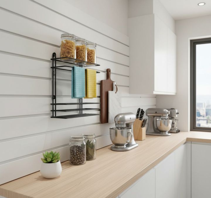 2-Tier Wall Mounted Kitchen Storage Rack – Modern Metal Spice Organizer ...