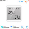 (Preorder)SMATRUL Tuya Temperature And Humidity Sensor, Wifi Smart Home Indoor Hygrometer Alarm Battery LCD Display For Alexa Google for Android IOS APP Control. 
