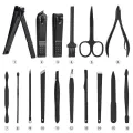 Stainless Steel Professional Pedicure Kit Nail Scissors Grooming Kit - Portable Travel Nail Manicure/Pedicure Tools kit for Men and Women with PU Leather Case. 