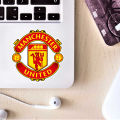 Manchester United FC Soccer Team Sticker - 4 Pcs Set | Laptop Sticker | Car Sticker | Phone Sticker | Waterbottle Sticker | Wall Sticker | Die Cut Sticker | Waterproof Sticker. 