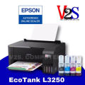 (Preorder) Printer Epson EcoTank L3250 AIO Wi-Fi 3 IN 1 inkjet printer, 1 set of genuine ink, ready to use [2-year warranty]. 