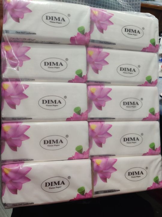 dima tissue paper(အရွက် 300ပါ 10ထုတ်ပါ၀င်သည် )