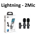 🎙️ကြိုးမဲ့ မိုက်ခရိုဖုန်း K9 Wireless Lavalier Microphone 🎥Plug-Play Widely Compatible 20 Mtr Range Wireless Mic with Auto-sync Noise Reduction. 