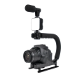 LionBolt Cellular and camera support stabilizer with light and microphone Tripod Kit. 