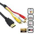 HDTV to 3RCA lotus cable HDTV to AV cable HDTV to AV adapter cable AV composite video cable 1.5 meters. 