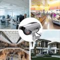 Fa*e Security Camera,Simulation Dummy Hemisphere Dome Camera,Wireless Surveillance System Realistic Look Indoor Waterproof with Flashing Red LED.... 