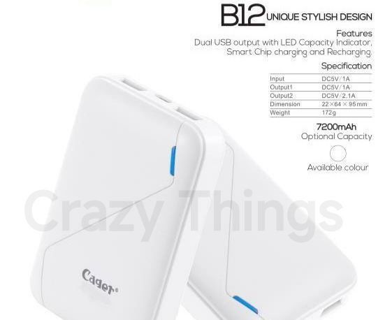 Cager B12 Power Bank 7200mAh | Shop.com.mm