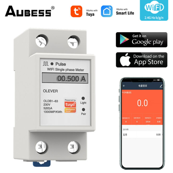 Jadeshay Tuya WiFi Smart Schakelaar, AC230V 63A Mobiele