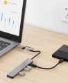 USB3.0+Type-c docking station seven-in-one USB 3.0 hub. 
