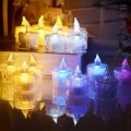 Crystal LED Tea Light  Battery Operated Flame Less and Smokeless LED Crystal Diamond Diwali Light Candle for Home and Diwali Decoration အလှဆင်ခရစ်စတယ် ဖယောင်းတိုင်. 