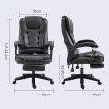Demine Mart Gaming Office Boss Chair PU Leather Massage Chair With Footrest Computer Armchair 360° Rotatable Lift Chair. 