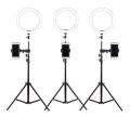 10" Ring Light with Tripod Stand & Phone Holder for YouTube Video, Desktop Camera Led Ring Light for Streaming, Makeup, Selfie Photography. 