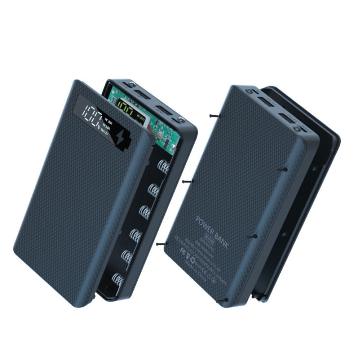 QC%203.0%20Quick%20Charge%20Version%20Detachable%206*18650%20Power%20Bank%20Case%20Dual%20USB%20Mobile%20Phone%20Charge%20PD%20DIY%20Shell%2018650%20Battery%20Holder%20-%20Image%205