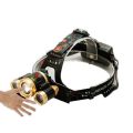 USB Rechargeable Zoom Led Headlight Induction 3LED T6 Head Lamp. 