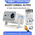 (Preorder) XGODY Gimbal A6 Pro Smart Portable Projector, Android TV, Native 1080P, 4K Support, 700 ANSI Lumens, 180° Rotation, Electric Focus, Auto Alignment, Home Theater System. 