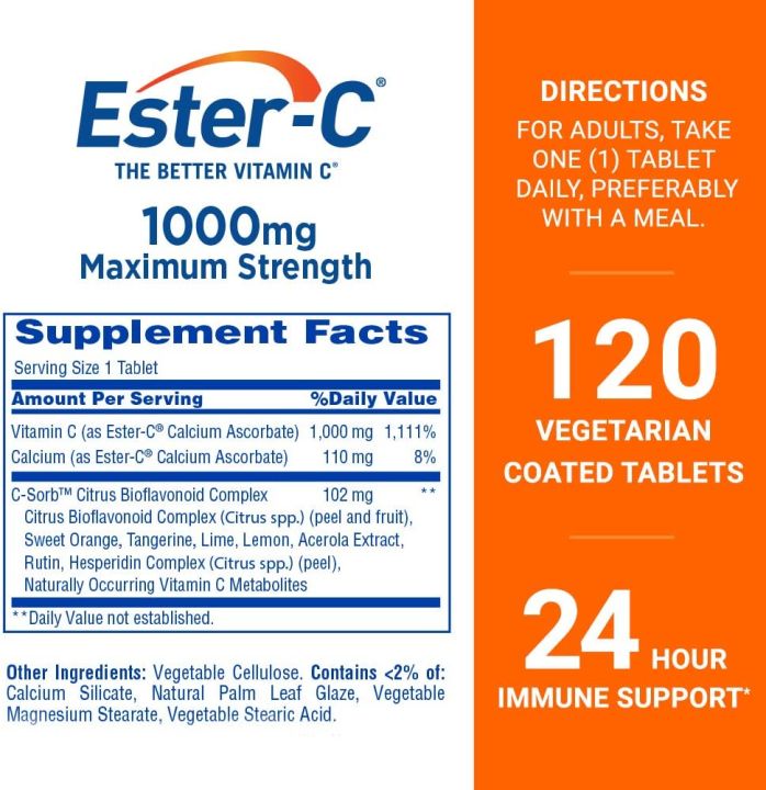 Nature's%20Bounty,%20Ester-C,%20Maximum%20Strength,%201,000%20mg,%20120%20Vegetarian%20Coated%20Tablets%20-%20Image%203