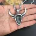 AARON Bull Head Pendant with Necklace (ကျွဲခေါင်း လည်ဆွဲ). 