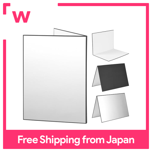 (Preorder) UTEBIT Large Foldable Reflector Ref Board, 1 Sheet, 3 Colors, Silver, Black, and White. A3-Size Camera Ref Board for Photographing Rectangular Objects, Video Shooting Lighting, Compact Lighting Tools, Supports/Absorbs/Improves the Shape of Smal