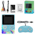 Tech Infinite G5 New Classic Retro Handheld Game Machine | 500-in-1 Built-in 80s Arcade Games | 2.4" Color Screen, 64M ROM | Supports TV Output & 2-Player Mode with Mini Gamepad | 1020mAh Rechargeable Battery, Portable Gaming Console - Blue. 