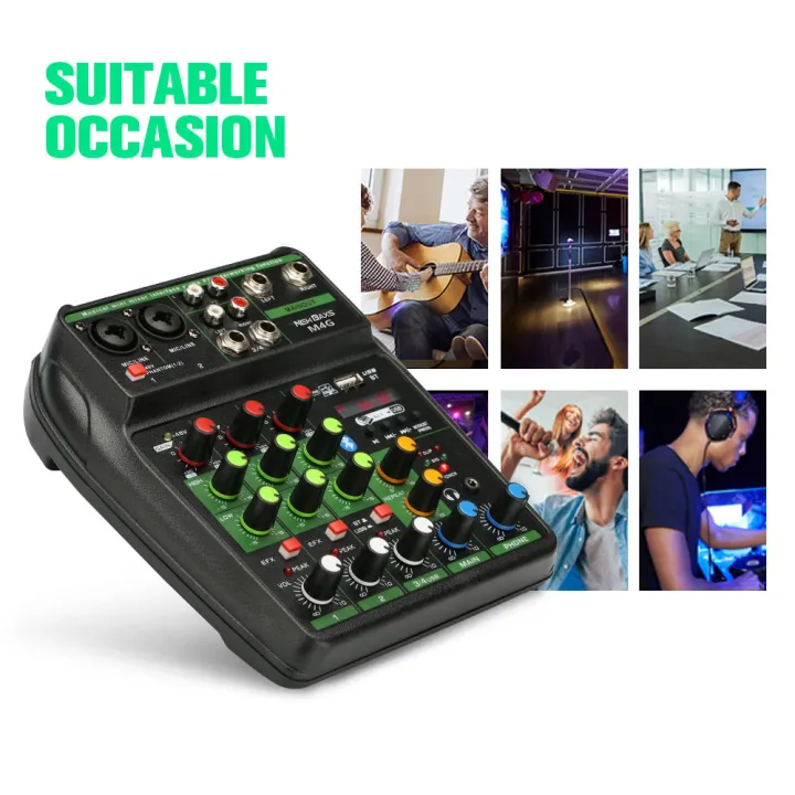 (Preorder)Newbaxs%20M4G%20professional%20audio%20mixer%204%20channel%2048V%20Phantom%20Power%20USB%20interface%20Bluetooth%20home%20live%20use%20professional%20audio%20equipment%20100%25%20genuine%20warranty%20-%20Image%204