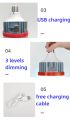 Retractable 18650 rechargeable LED light bulb mobile night market light emergency rechargeable light. 