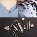 5 in 1 Pearl Brooch Pins Fashion Waist Adjuster Clips. 