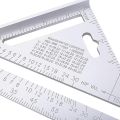 Clover 7inch Carpentry Tool with Sunken Scale, Aluminum Alloy Speed Square, Woodworking Ruler, Triangle Ruler ( Grade - A ). 