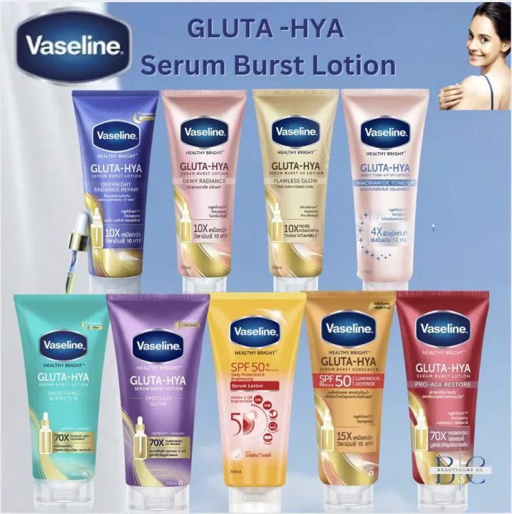 Vaseline Healthy Bright Gluta-Hya Serum Burst Lotion-Spotless Glow 290 ...