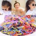 1000ပါ ခေါင်းစီးကြိုး ( Colourful Disposable Hair Bands Girls Elastic Band Scrunchie). 