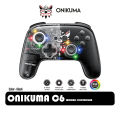 ONIKUMA C6 Wireless Controller Ergonomic Design Bluetooth Gamepad for Window PC and Nintendo Switch Game Controller with Vibration and Wake Up Macro Programming Handle 3 Levels of Turbo Speed Adjustable Vibration Intensity. 