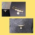 5 in 1 Pearl Brooch Pins Fashion Waist Adjuster Clips. 