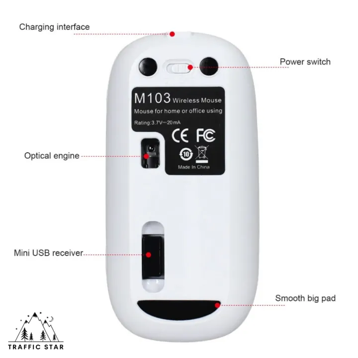 M103%20Wireless%20Silent%20Mouse%20Built%20in%20Battery%20Rechargeable%20DPI%20Adjustable%20-%20Image%202
