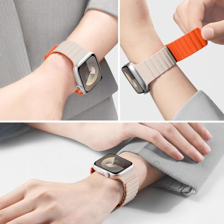 (Preorder)Sanptoch%20Magnetic%20Wristband%20Compatible%20with%20Apple%2049,46,44,41,40,38mm%20Wearable%20Strap%20for%20IWatch%20Magnetic%20Soft%20Silicone%20Wristband%20Loop%2010%209%208%207%206%205%204%203%202%201%20-%20Image%207