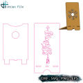 [ SVG, DXF, EPS, PNG ] Laser Cut Phone Stand Template Detail Drawing File Cutting File Graphic Drawing File Laser cut file ( PNG, SVG, DXF format include ). 