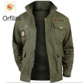 Orfilas men jacket zipper green outdoor, labor insurance work jacket men jackets cargo jacket men. 